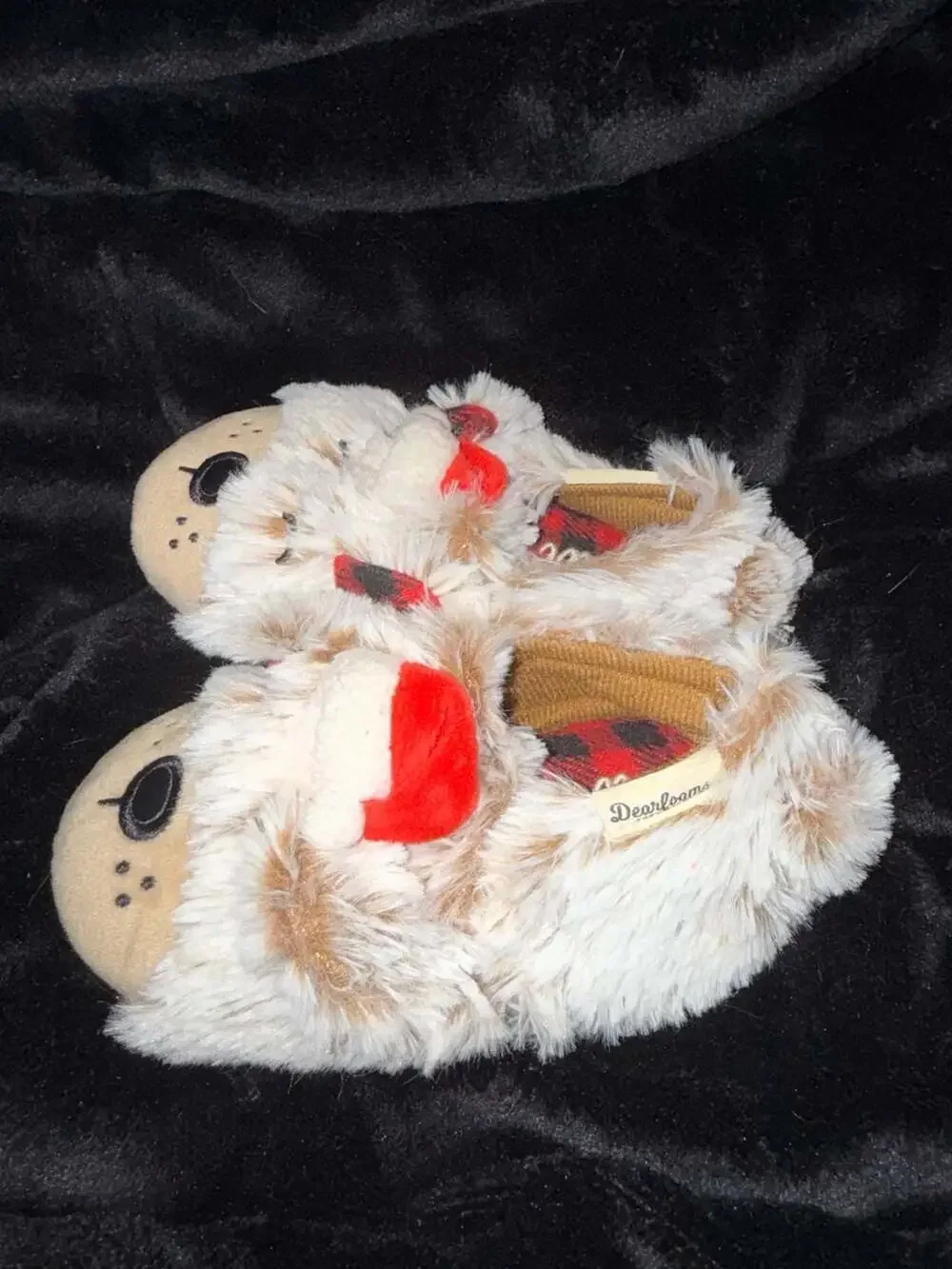 Dearfoams Kids Holiday Dog Slippers Size US 5-7